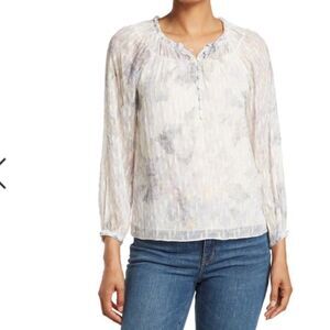 Rebecca Taylor nwt LS Shadow Lilly top blouse size 2